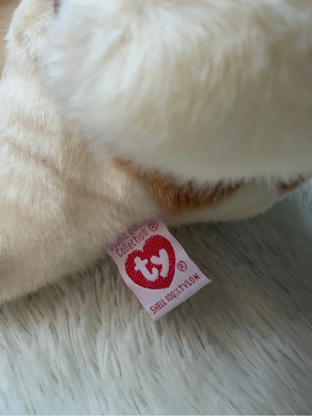 Ty Beanie Babies Brown & White Plush Puppy